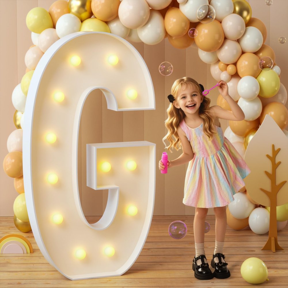 imprsv Marquee Letters, 4FT Light Up Letters G with Light for Party Decor