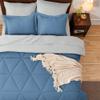 BEDELITE Twin XL Comforter Set 5 Pieces Bed in A Bag - Soft Microfiber Reversible Twin Extra Long Blue Bed Set with Comforters, Sheets, Pillowcase & Sham, Cozy Bedding Sets for College Dorm Room view 4