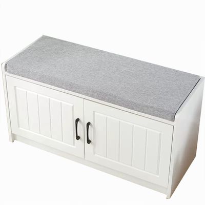 XIEMINLE 2 3 Seater Seat Cushion with Removable Cover Non-Slip Bottom, Rectangle Wooden Bench Cushions Shoe Cabinet Pads Sofa Bench Cushions for Indoor Dinning Bench,100 * 45 * 3cm,Grey