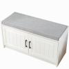 XIEMINLE 2 3 Seater Seat Cushion with Removable Cover Non-Slip Bottom, Rectangle Wooden Bench Cushions Shoe Cabinet Pads Sofa Bench Cushions for Indoor Dinning Bench,100 * 45 * 3cm,Grey view 1