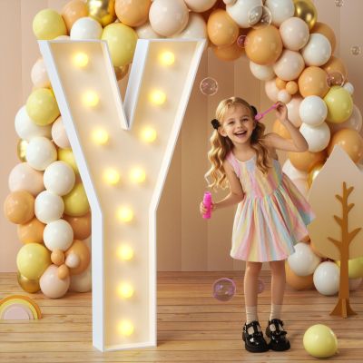 imprsv Marquee Letters, 4FT Light Up Letters Y with Light for Party Decor