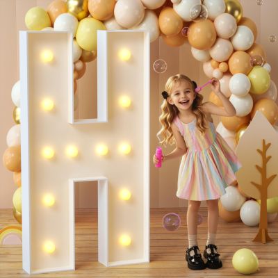 imprsv Marquee Letters, 4FT Light Up Letters H with Light for Party Decor