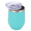 BestAlice Stainless Steel Wine Tumblers, 12oz Double Wall Vacuum Insulated Wine Cups with Lids, Stemless Wine Glass Travel Tumbler for Coffee Cocktails Ice Cream(Green) view 1