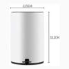 TATSEN Semi-Round Hands-Free Kitchen Step Trash Can with Soft-Close Lid Brushed Stainless Steel view 2