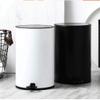 TATSEN Semi-Round Hands-Free Kitchen Step Trash Can with Soft-Close Lid Brushed Stainless Steel view 3