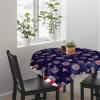 4th of July Square/Round Tablecloths 54x54, Love Flower Star Stripe Stripes Stars Flag Table Cloth Wrinkle Free Table Cover Indoor/Outdoor Tabletop Decor for Wedding Holiday Party Dinner Baby Shower view 3