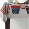 4th of July Rectangle Tablecloths 60x90, Spring Flower Freedom Patriotic Memorial Day Table Cloth Wrinkle Free Table Cover Indoor/Outdoor Tabletop Decor for Wedding Holiday Party Dinner Baby Shower view 2