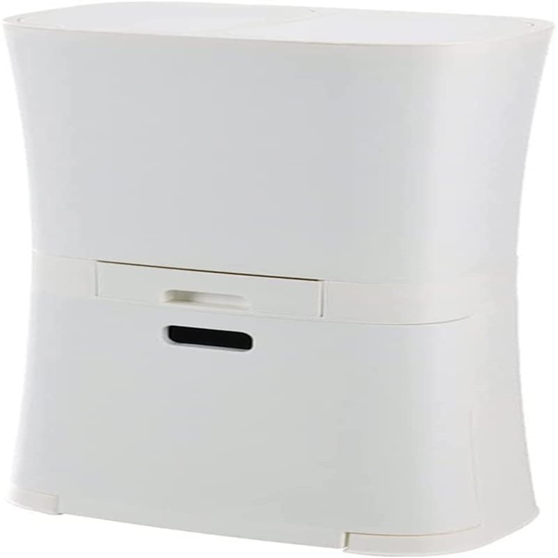 TATSEN 3 Layer Kitchen Waste Bin Home Corner Garbage Plastic Bucket Floor Standing Space Saving Wet Dry Sorted Trash Can with Wheels