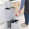 TATSEN 3 Layer Kitchen Waste Bin Home Corner Garbage Plastic Bucket Floor Standing Space Saving Wet Dry Sorted Trash Can with Wheels view 4