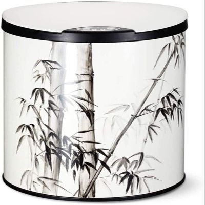 TATSEN Creative Living Room Bedroom Smart Trash Can 9L Household Trash Can with Lid Metal Automatic Induction Trash Can Round Barrel-Shaped Office Trash Can