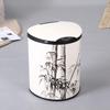TATSEN Creative Living Room Bedroom Smart Trash Can 9L Household Trash Can with Lid Metal Automatic Induction Trash Can Round Barrel-Shaped Office Trash Can view 2