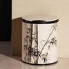 TATSEN Creative Living Room Bedroom Smart Trash Can 9L Household Trash Can with Lid Metal Automatic Induction Trash Can Round Barrel-Shaped Office Trash Can view 3
