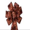 1 Pcs 10" Hand Made Wired Orange Web Halloween Wreath Bow Fall Autumn view 1