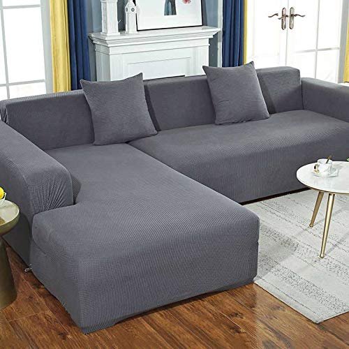 IMYOGI High Stretch Sofa Covers Sofa Cover 1234 Seater Sofa Slipcover Stretch Sofa Slipcovers Elastic Fabric Sofa Couch Protector with Anti-Slip Foam, Anti-Release Mat-3 Seater+4 Seater-C