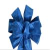 1 Pcs 10" Hand Made Wired Faux Silk Royal Blue Wreath Bow Advent Christmas Dark Deep view 1