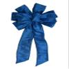 1 Pcs 10" Hand Made Wired Faux Silk Royal Blue Wreath Bow Advent Christmas Dark Deep view 2
