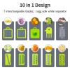 12 in 1 Multifunctional Vegetable Cutter Shredders Slicer With Basket Fruit Potato Chopper Carrot Grater Slicer Mandoline (Color : Green) view 4