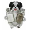 1 Set Of Hugging Pooch Glass Salt Pepper Shakers Holder Figurine 6"Tall view 1