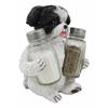 1 Set Of Hugging Pooch Glass Salt Pepper Shakers Holder Figurine 6"Tall view 2