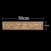 Carving Lines Wood Applique Wood Decal Onlay Unpainted Ornamental Long Rose Flower Rubber Wood Corner Walls Furniture,XT5,50,10 view 2