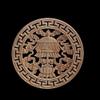 Wood Applique Wood Decal Wood Craft Onlay Door Carving Unpainted Classical Leaves Wooden Furniture Decoration Accessories Window,18cmx18cm,C view 1