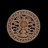 Wood Applique Wood Decal Wood Craft Onlay Door Carving Unpainted Classical Leaves Wooden Furniture Decoration Accessories Window,18cmx18cm,F view 1
