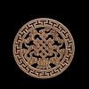 Wood Applique Wood Decal Wood Craft Onlay Door Carving Unpainted Classical Leaves Wooden Furniture Decoration Accessories Window,18cmx18cm,E view 1