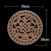Wood Applique Wood Decal Wood Craft Onlay Door Carving Unpainted Classical Leaves Wooden Furniture Decoration Accessories Window,18cmx18cm,E view 2