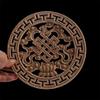 Wood Applique Wood Decal Wood Craft Onlay Door Carving Unpainted Classical Leaves Wooden Furniture Decoration Accessories Window,18cmx18cm,E view 3