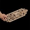 Carving Lines Wood Applique Wood Decal Onlay Unpainted Ornamental Long Rose Flower Rubber Wood Corner Walls Furniture,ZH6,50,15 view 1