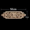 Carving Lines Wood Applique Wood Decal Onlay Unpainted Ornamental Long Rose Flower Rubber Wood Corner Walls Furniture,ZH6,50,15 view 2