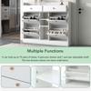 CIATRE Modern Shoe Rack with 4 Flip Drawers and 2-Tier Storage - Keep Your Shoes Organized and Easily Accessible! (White) view 4