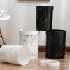 DYPASA Wastepaper Basket Fashion Marble Pattern Trash Can Plastic Kitchen Bathroom Trash Can Without Cover Simple Waste Bin Garbage Can (Color : Black) view 3