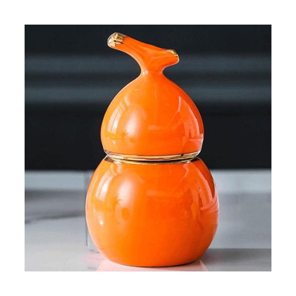 ROHNES Desktop Toothpick Holder Ceramic Creative Gourd Toothpick Dispenser with Cover Toothpick Holder Dispenser Home Hotel