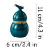 ROHNES Desktop Toothpick Holder Ceramic Creative Gourd Toothpick Dispenser with Cover Toothpick Holder Dispenser Home Hotel view 2