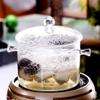 Glass Saucepan with Cover,1.7L/60OZ Heat-resistant Glass Stovetop Pot and Pan with Lid, The Best Handmade Glass Cookware Set Cooktop Safe for Pasta Noodle, Soup, Milk, Baby Food (1.7L/60OZ) view 4