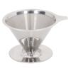 Portable Pour Over Coffee Dripper, 304 Stainless Steel Slow Drip Coffee Filter, Metal Fine Mesh Strainer, Metal Cone Paperless Reusable Coffee Maker, Coffee Maker Accessory view 1