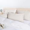 100% Egyptian Cotton Standard Pillow Protectors Set of 4, 400 Thread Count Sateen Weave Cooling Pillowcase, Easy Care Zippered Style Pillow Covers (4 Pack, Stripe-Light Beige, Standard) view 4