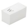 Luxenap 15.8 X 7.9 Inch Linen-Feel Guest Towels, 50 Lettered Hand Towels - Silver Letter 'W', Sans Serif Font, White Paper Dinner Napkins, airlaid, For Restrooms And Tables - Restaurantware view 1
