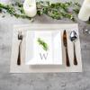 Luxenap 15.8 X 7.9 Inch Linen-Feel Guest Towels, 50 Lettered Hand Towels - Silver Letter 'W', Sans Serif Font, White Paper Dinner Napkins, airlaid, For Restrooms And Tables - Restaurantware view 4