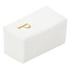Luxenap 15.8 X 7.9 Inch Linen-Feel Guest Towels, 50 Lettered Hand Towels - Gold Letter 'P', Sans Serif Font, White Paper Dinner Napkins, airlaid, For Restrooms And Tables view 1