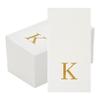 Luxenap 15.8 X 7.9 Inch Linen-Feel Guest Towels, 2000 Lettered Hand Towels - Gold Letter 'K', Sans Serif Font, White Paper Dinner Napkins, airlaid, For Restrooms And Tables view 2
