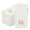 Luxenap 15.8 X 7.9 Inch Linen-Feel Guest Towels, 2000 Lettered Hand Towels - Gold Letter 'W', Sans Serif Font, White Paper Dinner Napkins, airlaid, For Restrooms And Tables view 2