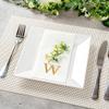 Luxenap 15.8 X 7.9 Inch Linen-Feel Guest Towels, 2000 Lettered Hand Towels - Gold Letter 'W', Sans Serif Font, White Paper Dinner Napkins, airlaid, For Restrooms And Tables view 3