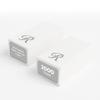 Luxenap 15.8 X 7.9 Inch Linen-Feel Guest Towels, 2000 Disposable Striped Hand Towels - Silver Letter 'R', Cursive Font, White Paper Dinner Napkins, airlaid, For Restrooms And Tables - Restaurantware view 1