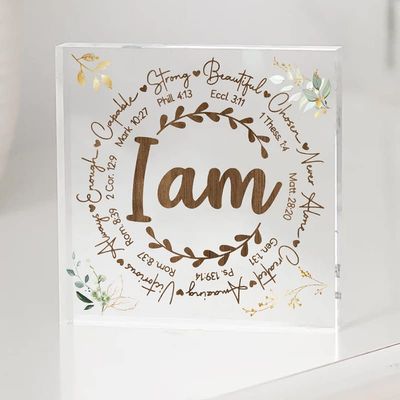 Personalized religious gifts for women christian plaque, Christian gifts for women flower plaque, Bible verse gifts, Christian inspirational gifts, Inspirational birthday gifts for mom gift/7