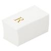Luxenap 15.8 X 7.9 Inch Linen-Feel Guest Towels, 2000 Lettered Hand Towels - Gold Letter 'R', Sans Serif Font, White Paper Dinner Napkins, airlaid, For Restrooms And Tables view 1