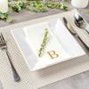 Luxenap 15.8 X 7.9 Inch Linen-Feel Guest Towels, 2000 Lettered Hand Towels - Gold Letter 'B', Sans Serif Font, White Paper Dinner Napkins, airlaid, For Restrooms And Tables - Restaurantware view 4