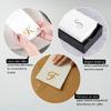 Luxenap 15.8 X 7.9 Inch Linen-Feel Guest Towels, 50 Lettered Hand Towels - Silver Letter 'P', Cursive Font, White Paper Dinner Napkins, airlaid, For Restrooms And Tables - Restaurantware view 3