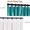 Fcosie Blackout Velvet Curtains 63 Inches Long Pinch Pleated Curtain Panels Privacy Protected, Energy Efficient & Thermal Insulated Window Drapery Panels, (1 Panel, 52" W x 63" L, Lake Blue) view 2